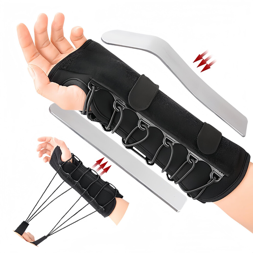 Adjustable Support Carpal Tunnel Wrist Brace for Right Hand, Nighttime Sleep Splint, Adjustable Drawstring, Pain Relief for Tendonitis and Arthritis