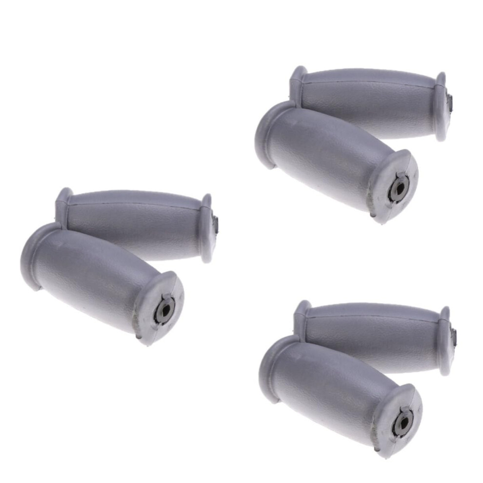 Grey 3Pcs Rubber Crutch Hand Grip Firm Handle Grips Non-Slip Pads For Standard Crutches Accessories