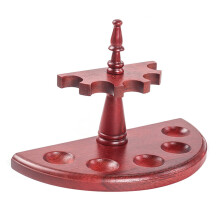 Tobacco Pipe Stand, Wooden Pipe Display Holder for 5 Pipes, Desktop Organizer for Smoking Accessories, Great Gift for Men