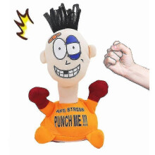 (orange)Punch Me Soft Stuffed Anti Stress Electric Plush Toys Doll Electric Xmas Gifts-1