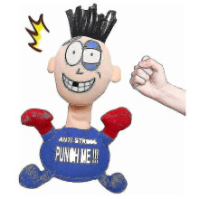 (blue)Punch Me Soft Stuffed Anti Stress Electric Plush Toys Doll Electric Xmas Gifts-1