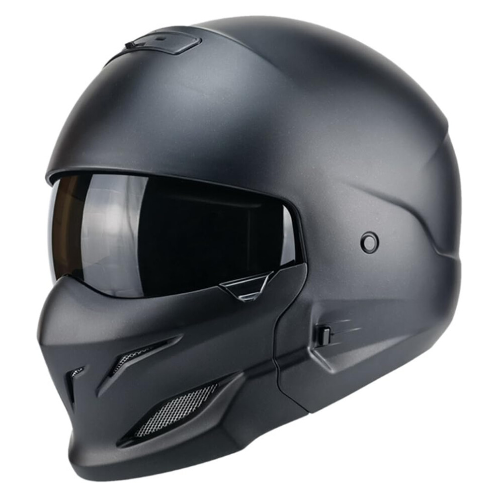 Open Face Full Face Modular 3/4 Motorcycle Helmet For Unisex Adults, Dot Approved Cruiser Scooter Chopper, Lightweight Design 6038364556479