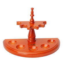 Rosewood Tobacco Pipe Stand Rack for 5 Pipes, Durable Holder Shelf, FA0007, Elegant Design, Natural Finish