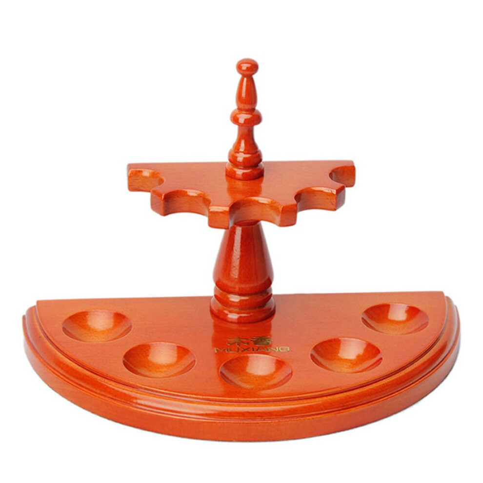 Rosewood Tobacco Pipe Stand Rack for 5 Pipes, Durable Holder Shelf, FA0007, Elegant Design, Natural Finish