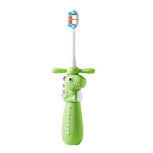 Easy Grip Manual Toothbrushes for Kids, Ultra Soft Flying Dinosaur Design, Green Color, Extra Clean Oral Care for Children