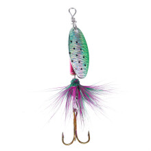 Pailletten Loeffel Wobble Spinner Baits CrankBait for Bass Fishing, Silver Green Color, Ideal for Striped Fish and Catfish