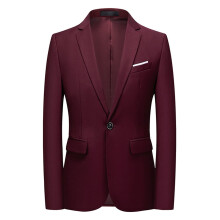 Men Slim Fit Blazer One Button Lapel Business Jacket Casual Formal Sport Coat for Weddings Parties Size Options