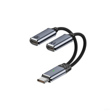 USB-C Audio and Charging Adapter for iPhones, Black, Daily Use, Compatible with iPhone Models, Durable Design
