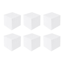 6er-set schaumstoff bastelblöcke 15x15 cm weiß zum gestalten