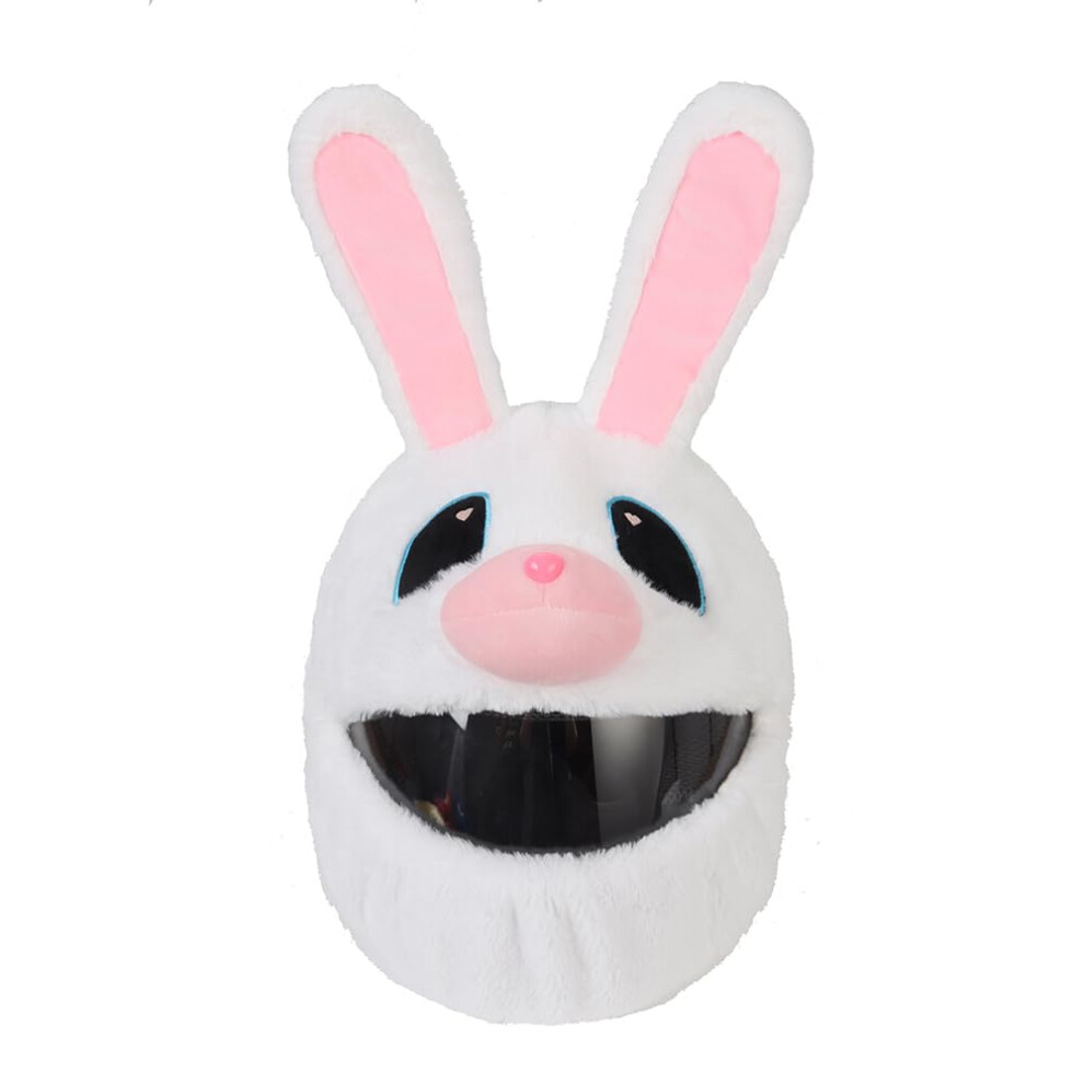 Cute Cartoon Motorbike Helmet Hat Plush Motorcycle Cover For Outdoor Riding, Fits Most Helmets, Soft Material, Fun Design 6482260934983