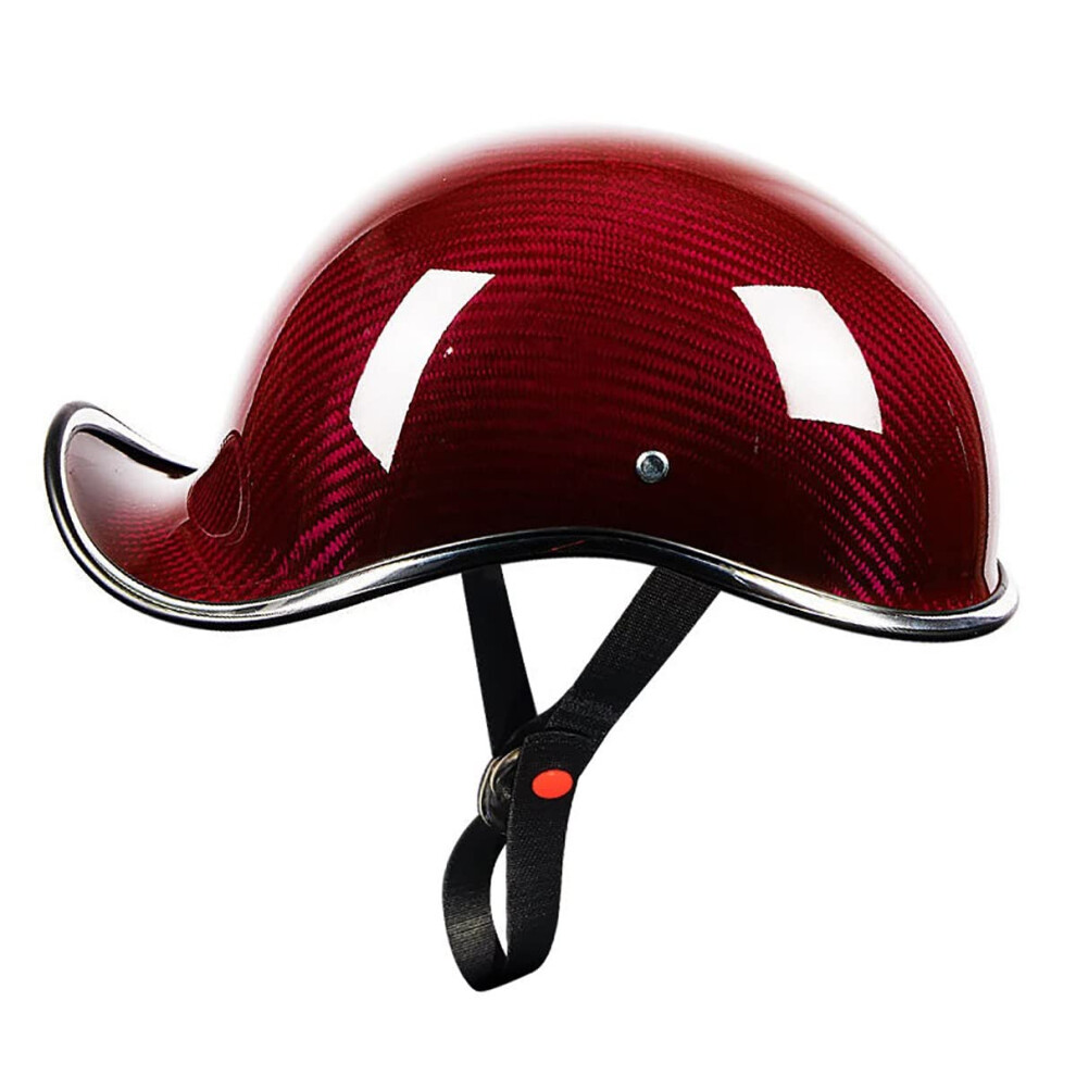 Motorcycle Half Helmet Dot Ece Approved Skull Cap For Men Women, Summer Half Shell Design, Size M (57-58Cm) 6482260935201