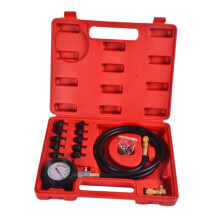 Engine Oil Pressure Gauge Kit with Compression Tester and 90 Degree Coupling Adaptor for Petrol Engines