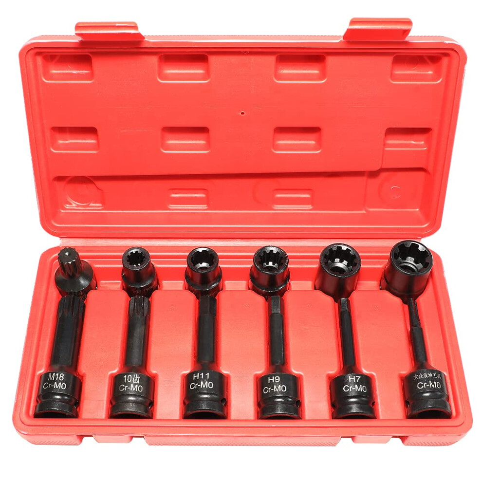 12pc Brake Caliper Socket Set 1/2" Drive Compatible with Audi VW Benz Porsche BMW Ford H7 H9 H11 11mm 14mm 15mm 20mm 22mm-image-OPC-PJXPJDY-NEW