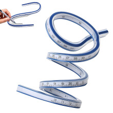 Curve Ruler 60 cm, Flexible Tailor's Ruler for Dress Design, Ironing and Drawing, Ideal Measuring Tool for Tailoring and Graphics