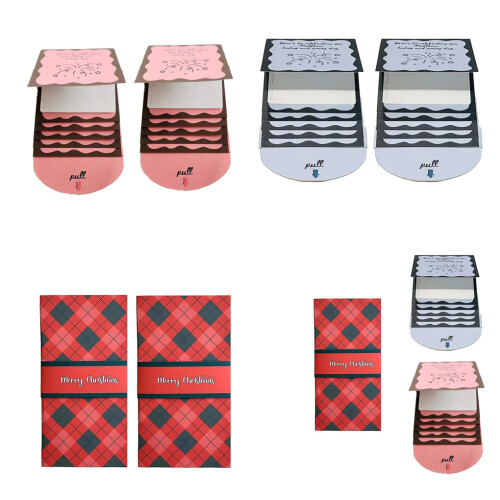 (white 2pcs) Pull-out Gift Card Book Handmade Waterfall Can Accommodate 4 Gift 1