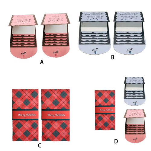 (pink 2pcs) Pull-out Gift Card Book Handmade Waterfall Can Accommodate 4 Gift 2