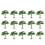 15Pcs Artificial Green Simulation Trees Plastic Miniature Decor 11