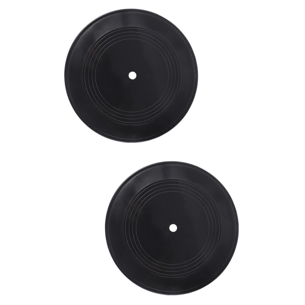 2 Stks Vinyl Record Decoratie Onderzetter Plastic-image