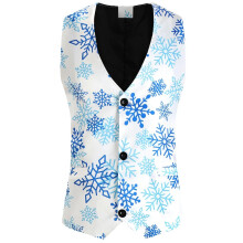 (# E Vest, L) Men Christmas Blazer Festive Coat Print Suits Jacket Xmas Party Jacket Costumes)