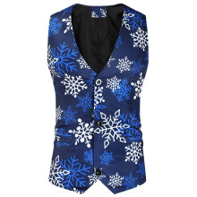 (# C Vest, M) Men Christmas Blazer Festive Coat Print Suits Jacket Xmas Party Jacket Costumes)