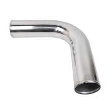 3.5 Inch Outside Diameter 90 Degree Elbow Aluminum Pipe Polished For Exhaust Systems and Custom Fabrication
