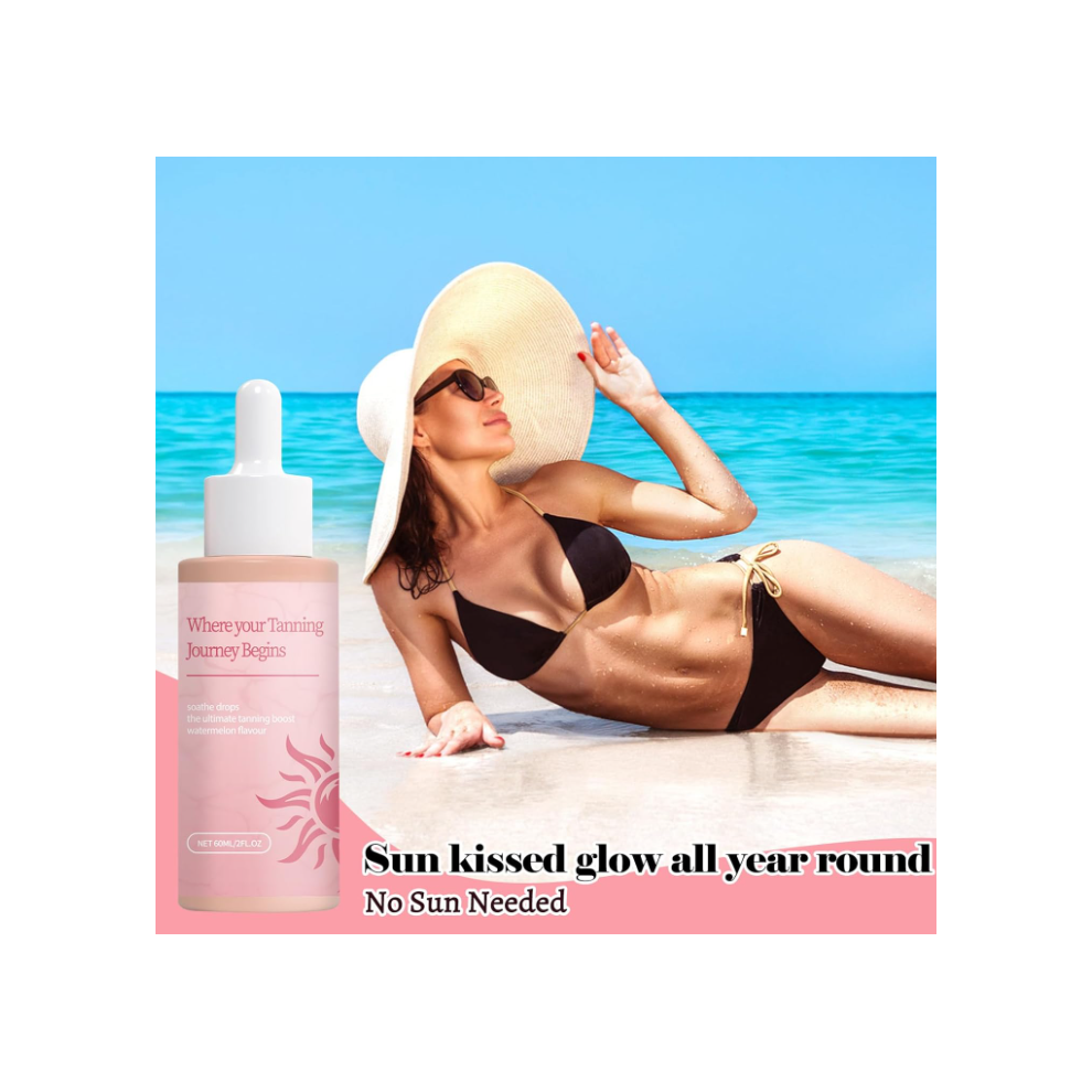 (2PCS) Sunless Tanning Drops To Drink, Drinkable Sunless Tanning Drops,Oral Drink