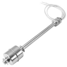 Water Float Switch Stainless Steel 150mm Vertical Level Sensor M10 0-220V Water Level Controller for Tanks Pools Sinks Silver