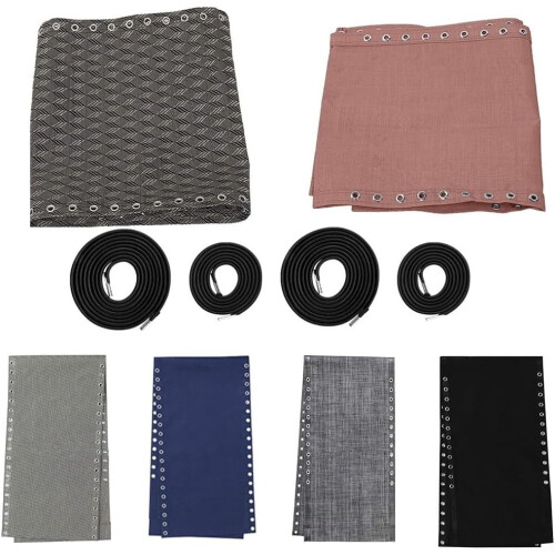 Nylon Replacement Cloth for Beach Chairs, Weather-Resistant, Black, Includes Elastic Ropes, Durable and Comfortable 2