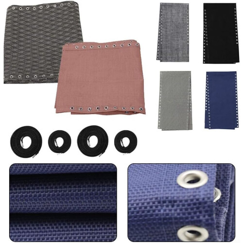 Nylon Replacement Cloth for Beach Chairs, Weather-Resistant, Black, Includes Elastic Ropes, Durable and Comfortable 1