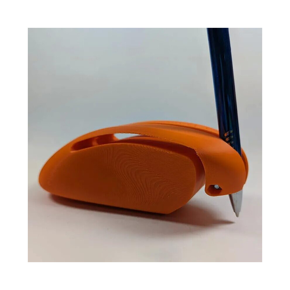 Orange Assistive Writing And Drawing Device For Essential Tremors, Pen Holder For Weak Grip Strength And Improved Writing Stability