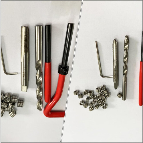 Complete Thread Repair Tool Set 30pc Kit for Car Repairs, Includes Thread Inserts, Durable Steel, Universal Compatibility 1