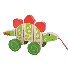 Puiset lelut - Bigjigs Stegosaurus - Vetovoima - Vihreä - Lapsille 12+ kuukautta