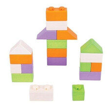 Konstruktionsspiele - Bigjigs Toys - Holzbausteine - Verschiedene Farben - Für Babys ab 1 Jahr