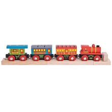 Bigjigs Toys Passenger Train - Muut suuret puuraidemerkit ovat yhteensopivia