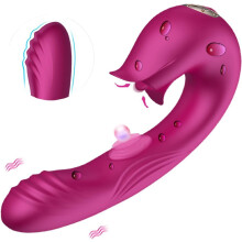 Clitoris G-spot Rabbit Stimulation Vibrator for Women, Rechargeable Realistic Dildo with 9 Vibration Modes, Adult Sex Toy for Couples