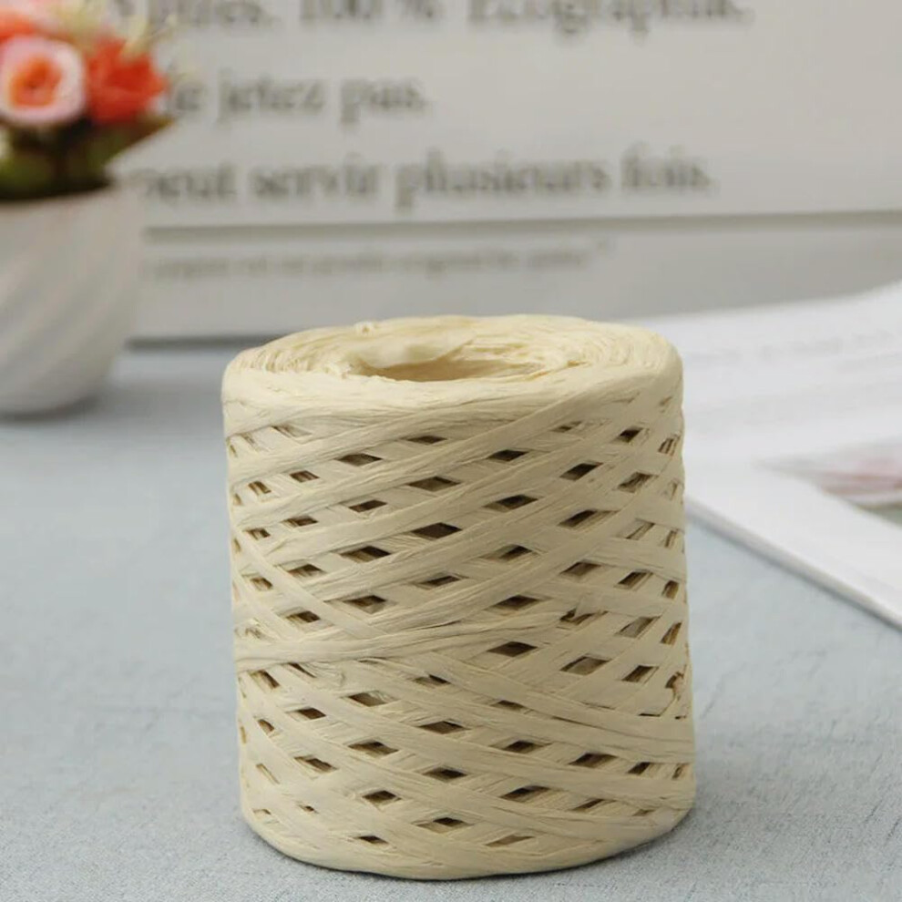 200M Natural Bast Twine, Eco-Friendly Paper String For Crafts, Gift Wrapping, Party Decorations, Bags, Hats, Sewing Supplies 6947110435923