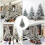 1pc White Simulation Artificial Flocking Snow Christmas Tree Adornment 4