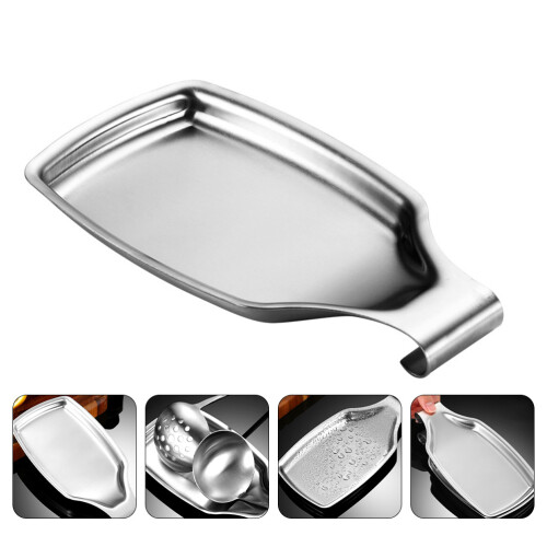 1Pc Stainless Spoon Storage Rack Silver Kitchen Utensils Organizer 2