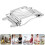 2Pcs Boiled Egg Cutter Stainless Steel Egg Dicer Kitchen Tool Silver 2