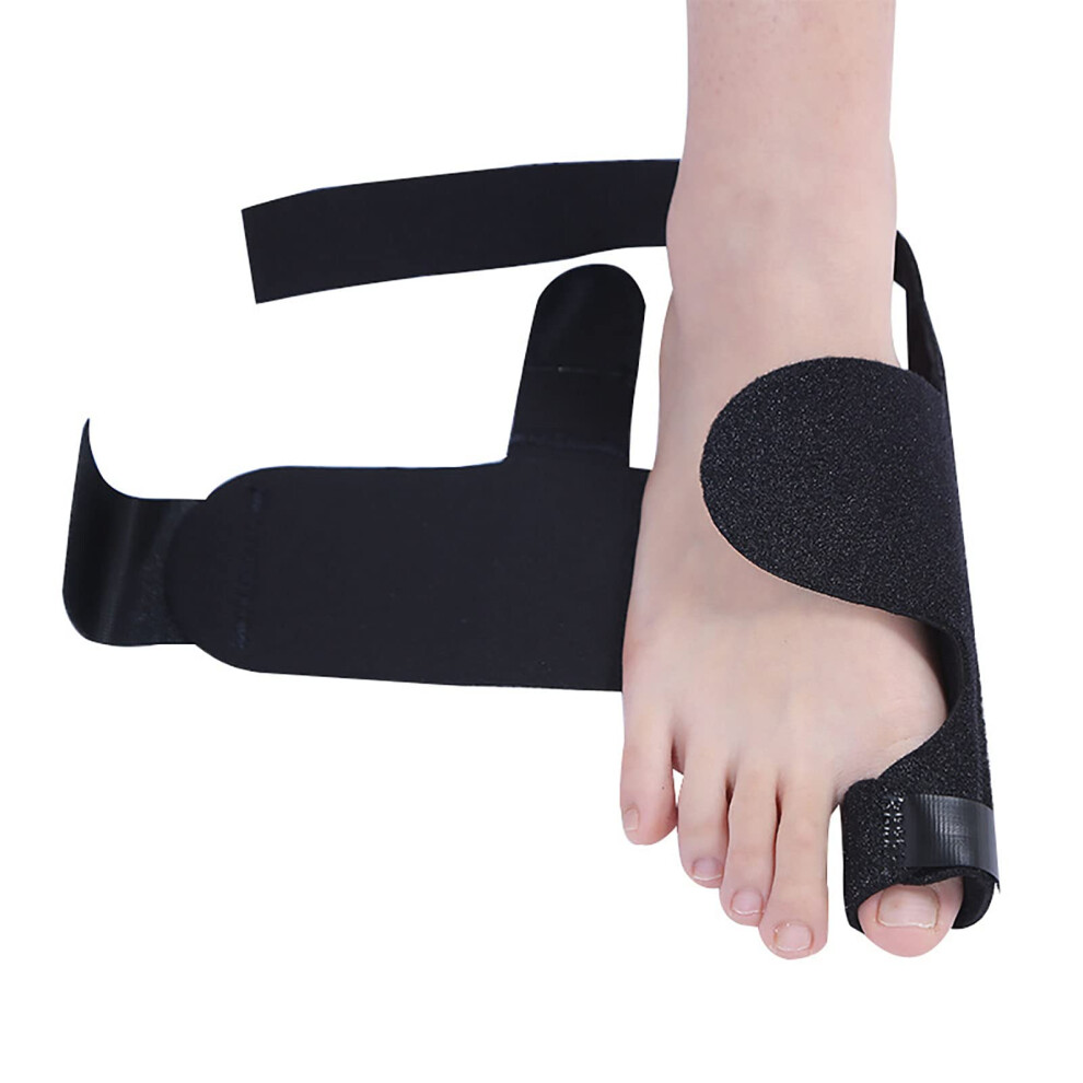 Bunion Corrector for Women and Men, Hallux Valgus Brace Splint Pads, Toe Separators for Overlapping Toes, Big Toe Alignment, Black (2 Pcs)