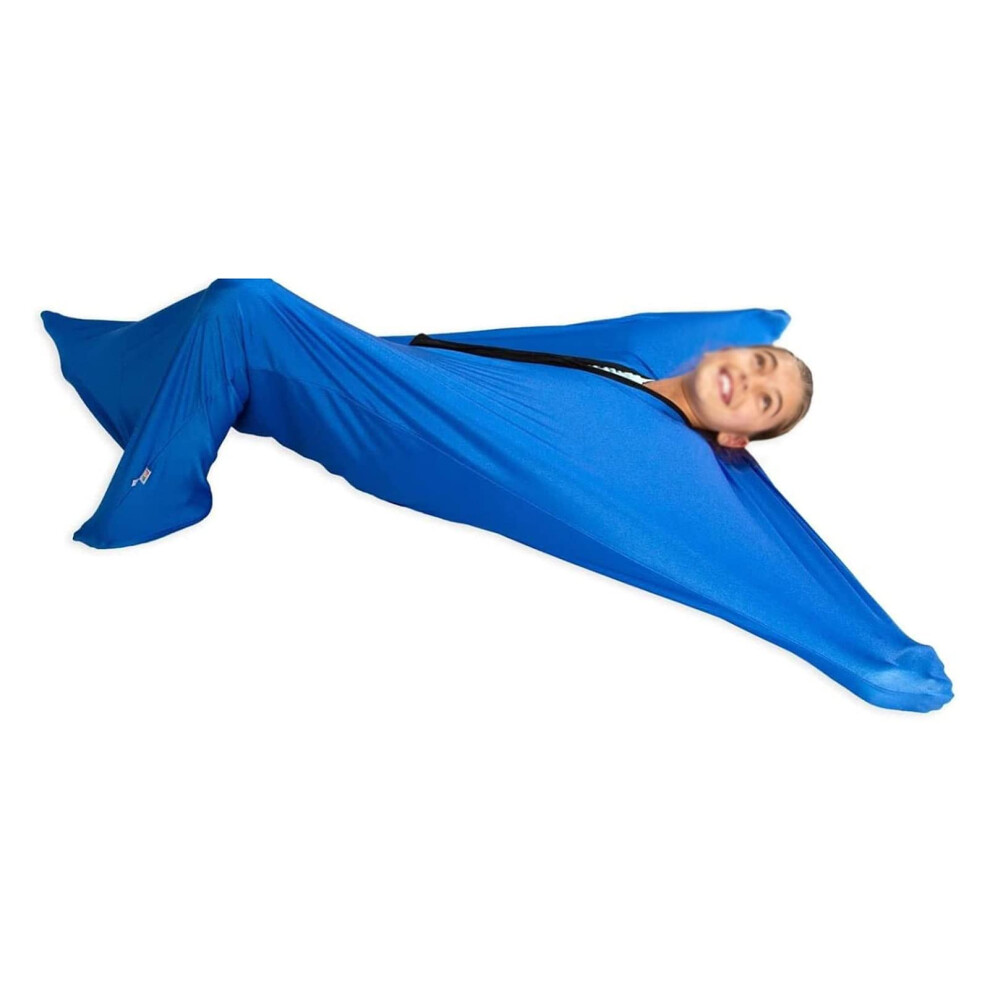 Adult/Kids Sensory Sock Bag for Physical Therapy Full Body Hug Cocoon Sock Large Blue for Stress Relief and Autism Anxiety