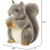 , 26172, MiYoni Squirrel, 10In, Soft Toy, Grey 2