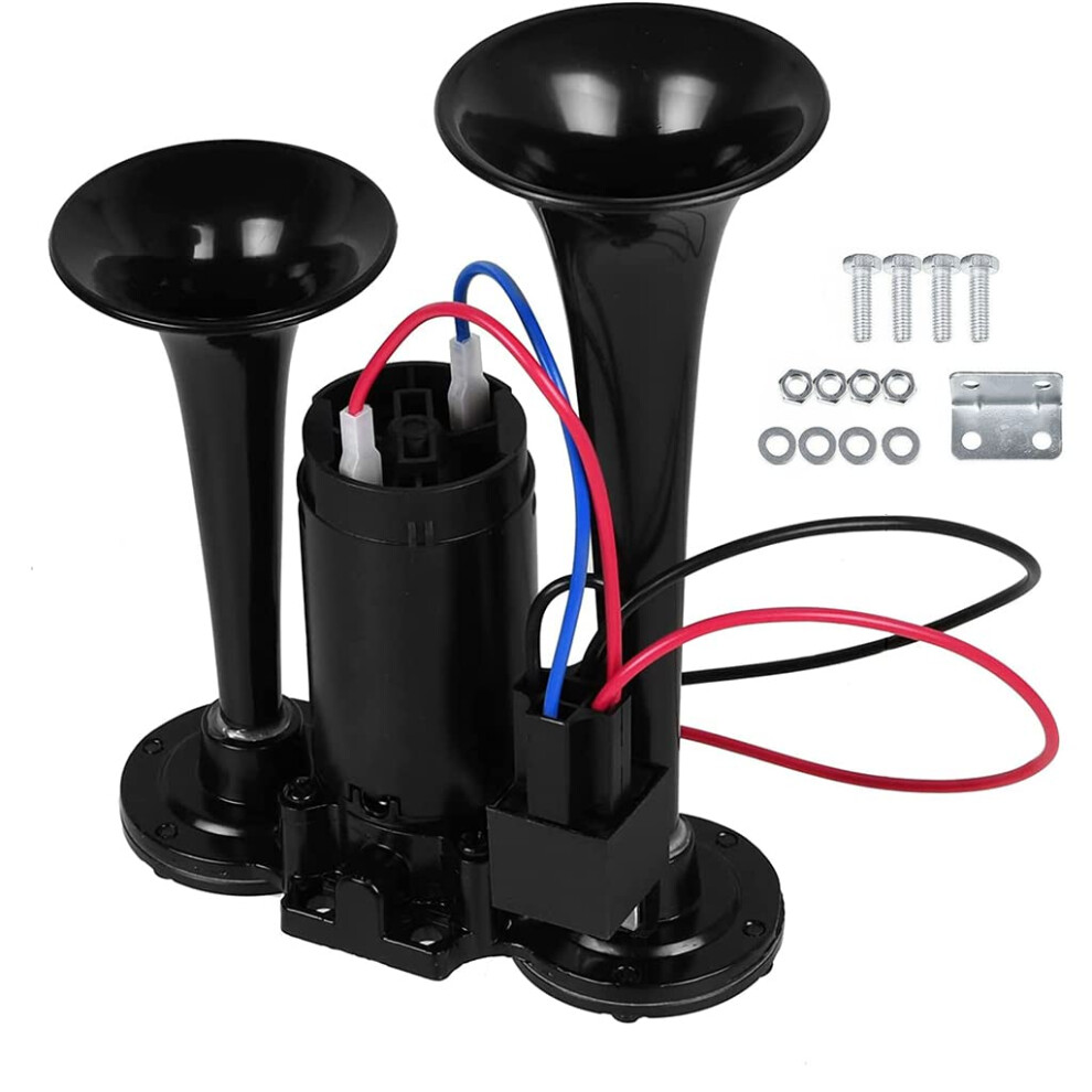Air Horns Kit With Compressor 12V Loud Dual Trumpet Horns For Trucks Boats Cars Vans And Trains 6482260939766