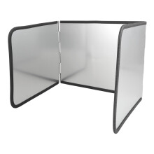 Foldable Splash Guard 38x30x30 cm Non-Stick Kitchen Splash Plate Folding Wall Back Splash Guard for Stove and Wall Silvery