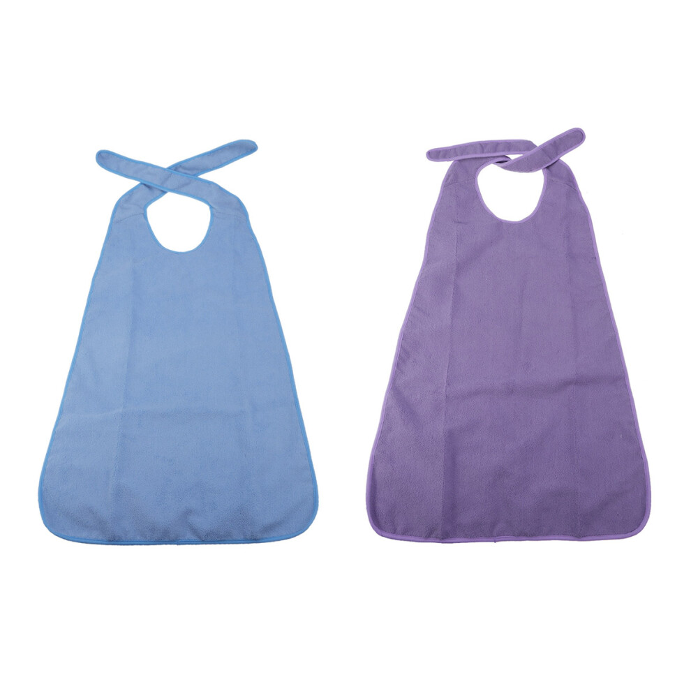 Solustre Purple Bib For Elderly Women Waterproof Bib Oversized 1Pcs