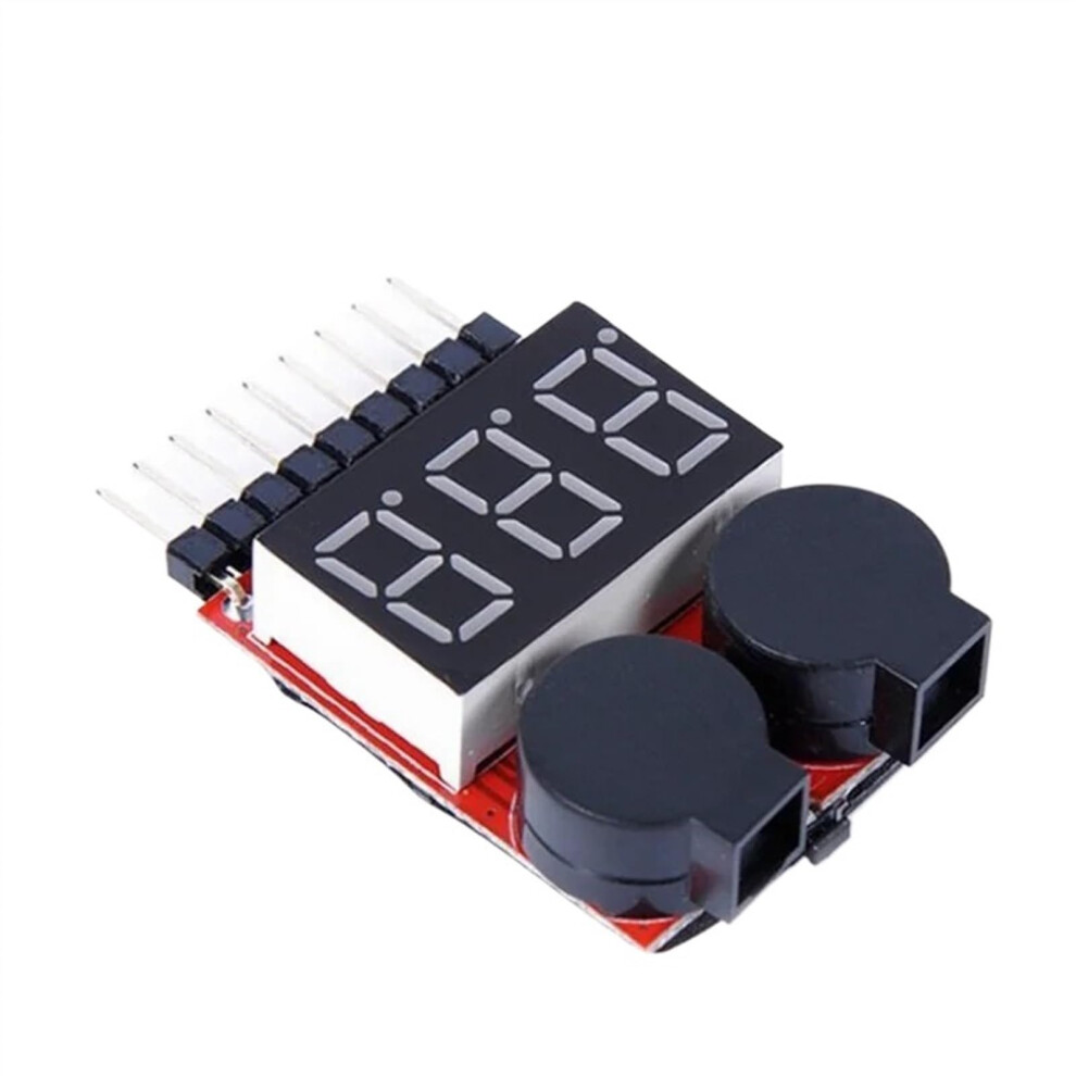 1-8S Lipo Li-Ion Fe Battery Voltage Tester Buzzer Alarm For Helicopter Airplane Boat Low Voltage Monitoring 6038364563699