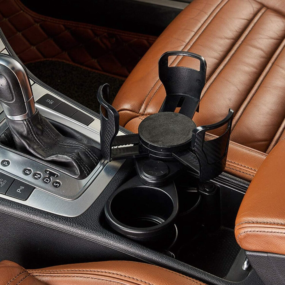 Dual Cup Holder Expander For Car, Adjustable 360 Rotatable Base, Fits Most Vehicles, 2 In 1 Multifunctional Design 6947110438122