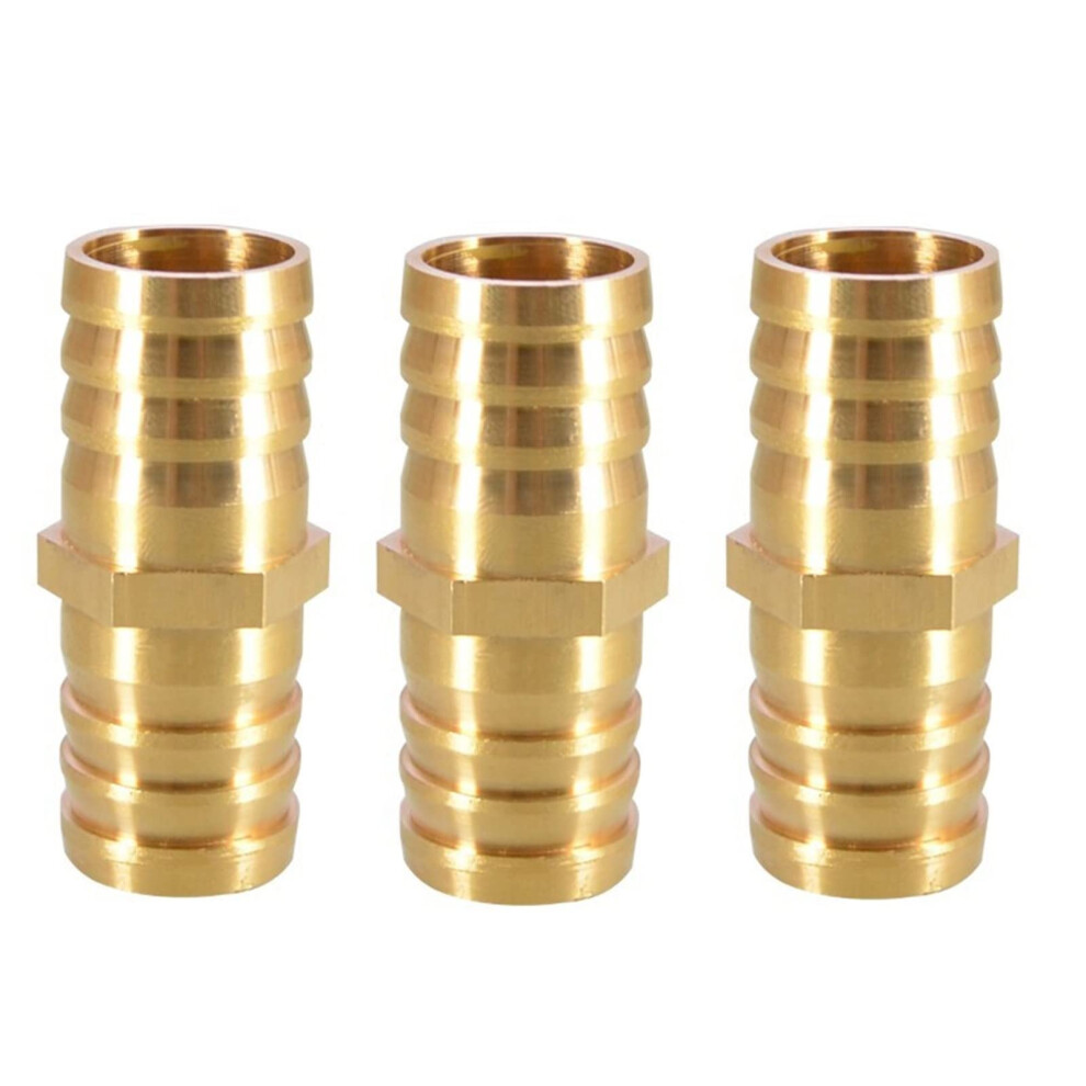Hose Connector Barbed Hose Pipe 3Pcs Brass Gas Copper Coupler Adapter Sizes 6Mm 8Mm 10Mm 16Mm 25Mm Equal Barb Fitting 6947110438313