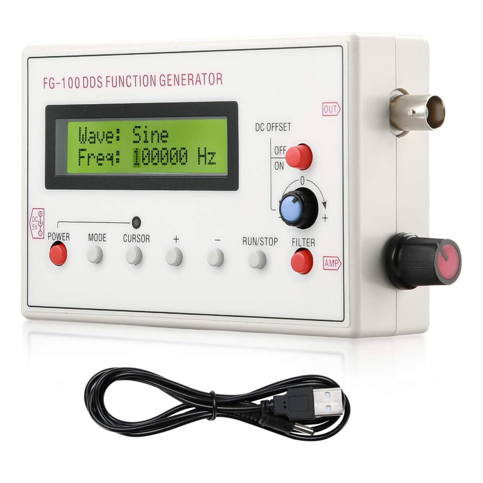 1Hz-500Khz Dds Function Signal Generator Fg-100 Portable Frequency Generator With Sine Triangle Square Waveforms For Oscilloscope Use 6447073938467