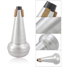 1Stk Silberner Mini Trombone Muffler Metall Dämpfer Für Tenor-Posaune